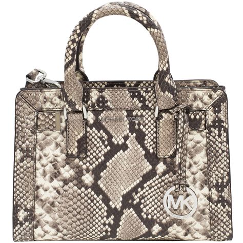 small michael kors snakesjin and tan purse|Michael Kors snake print handbags.